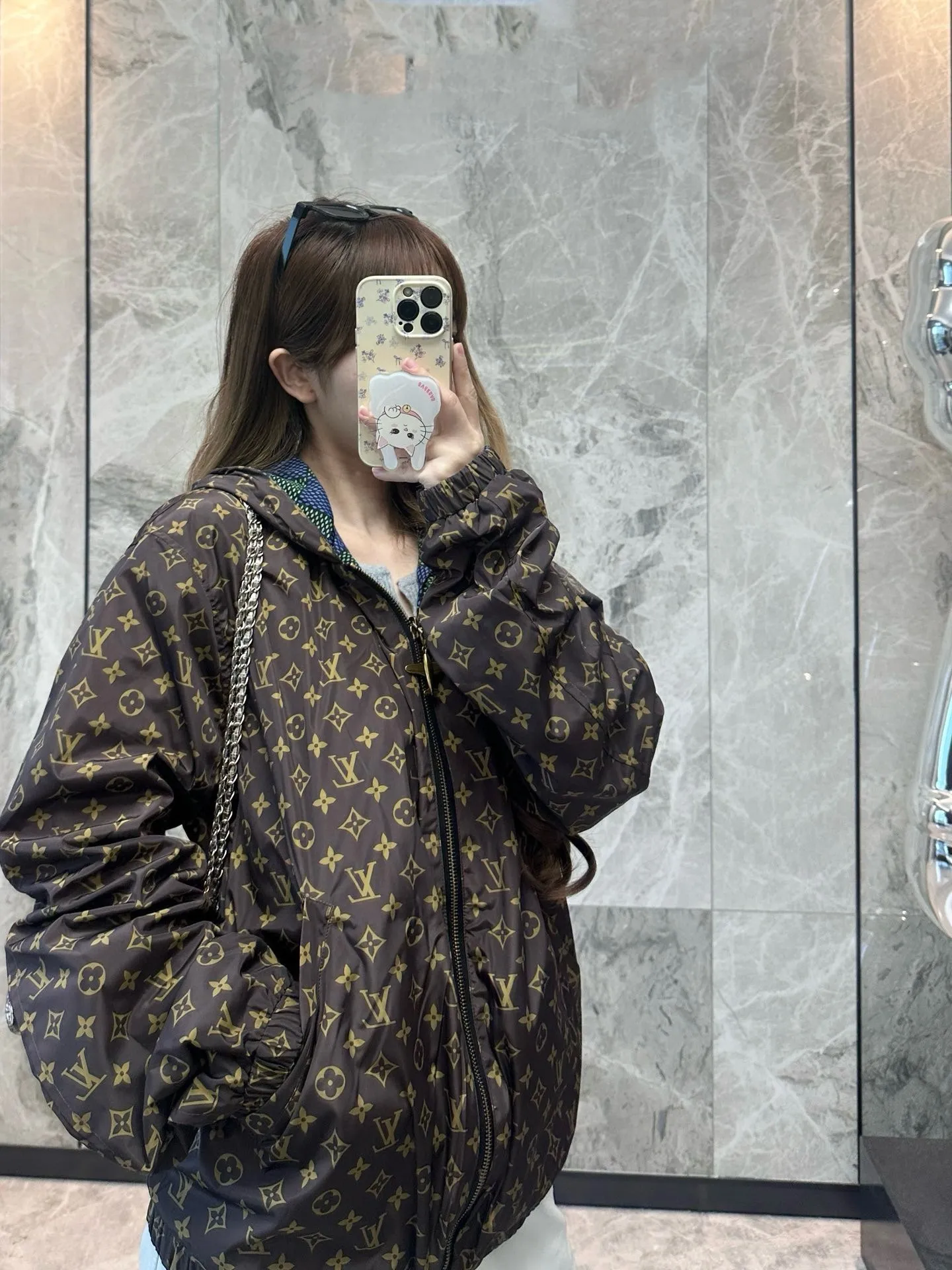 Louis Vuitton/Louis Vuitton presbyopic checkerboard double-sided jacket